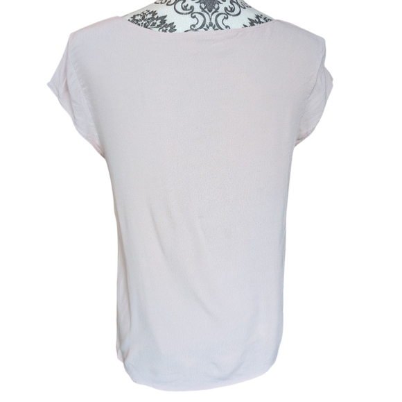 Aritzia Wilfred Juliger Blouse Women's size Medium Pink Coquette Pastel Fairy - Picture 3 of 9